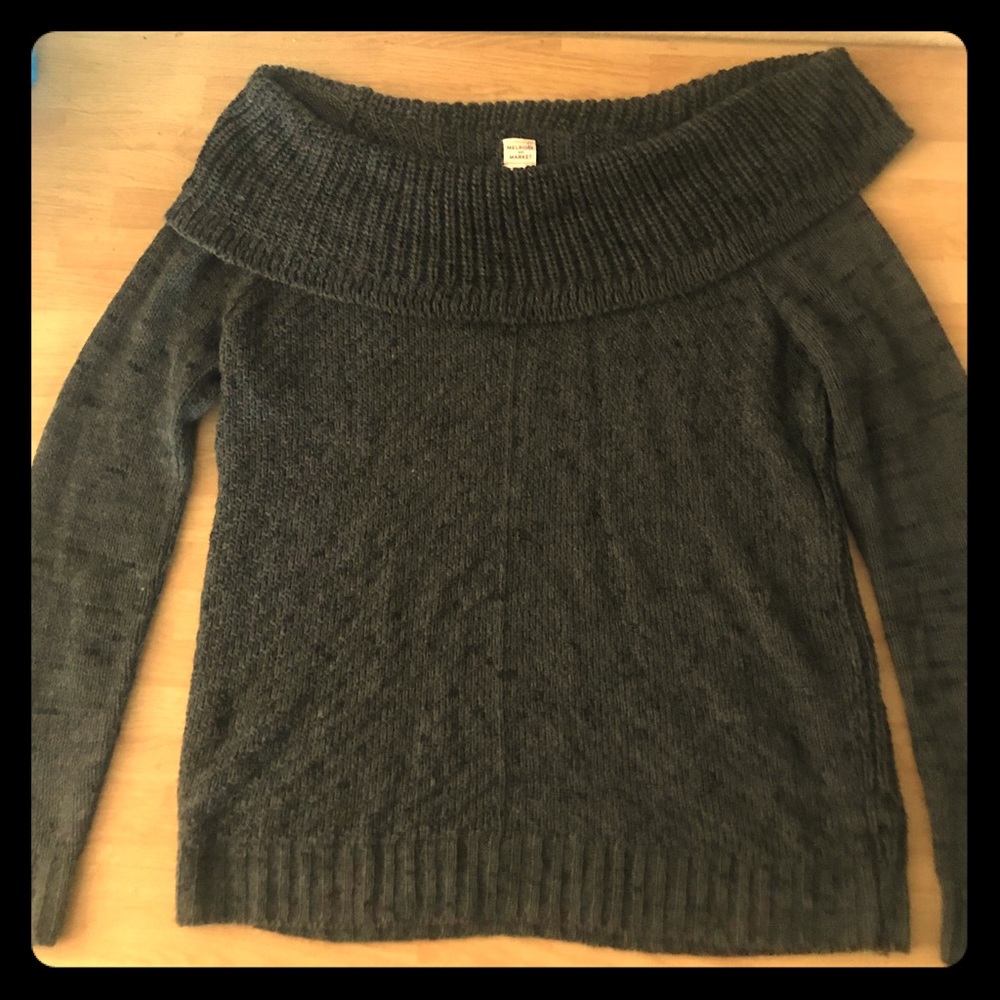 Grey off the shoulder sweater